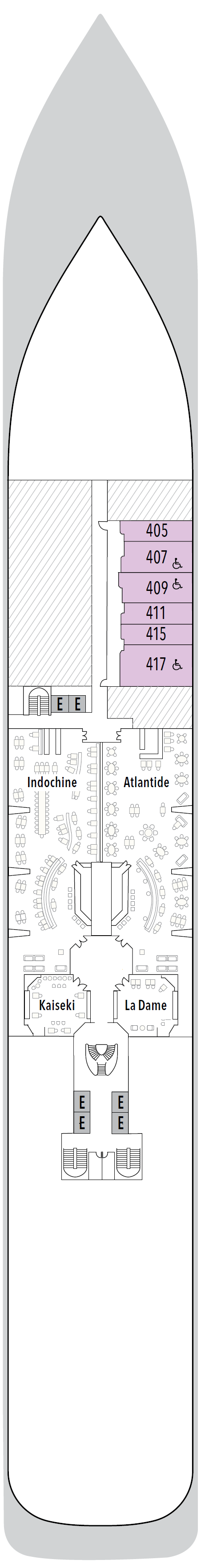 Deck plan for Deck 4
