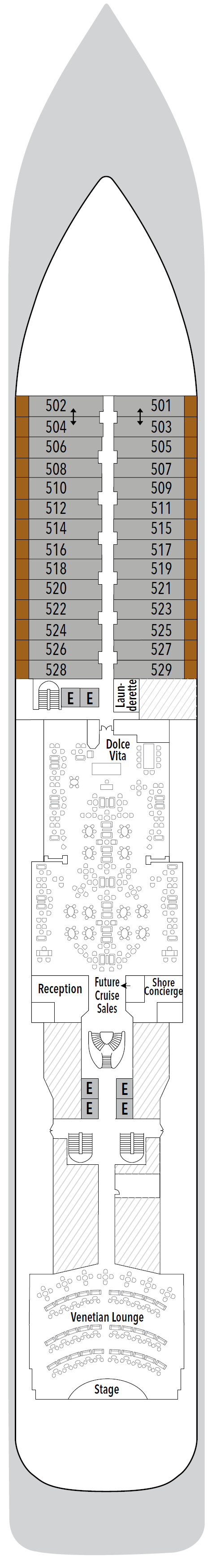 Deck plan for Deck 5