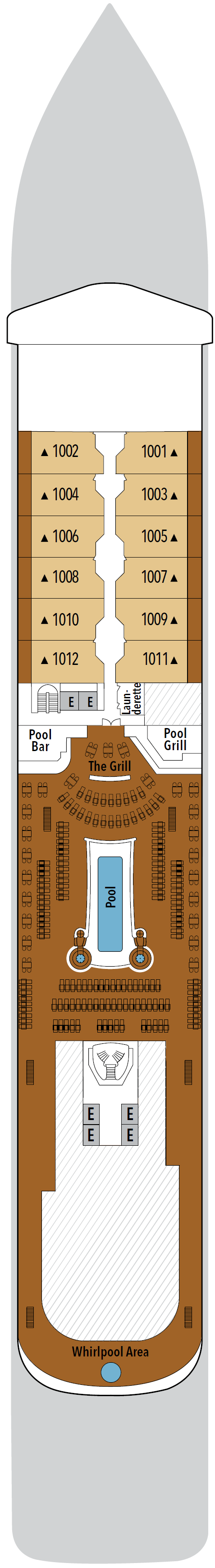 Deck plan for Deck 10