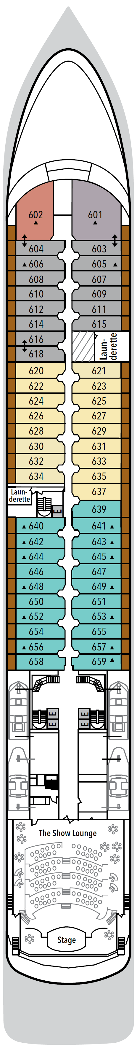Deck plan for Deck 6