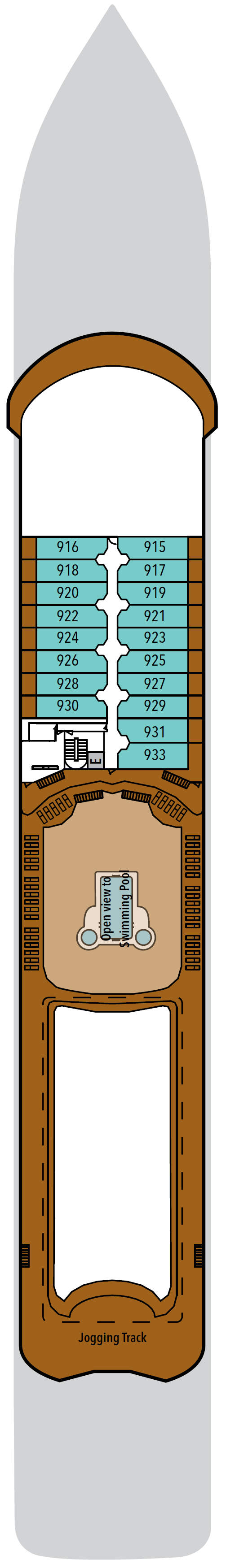 Deck plan for Deck 9 