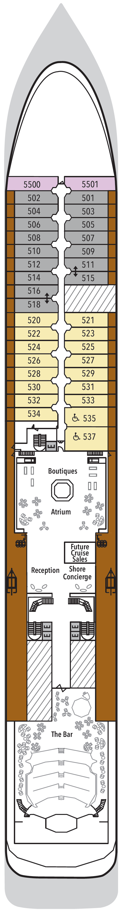 Deck plan for Deck 5