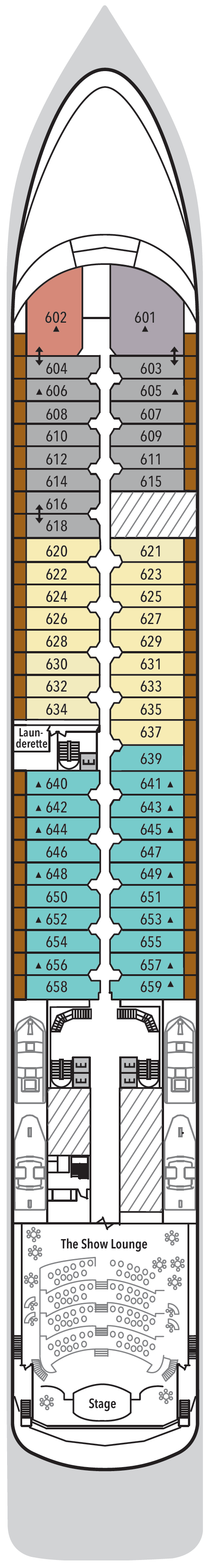 Deck plan for Deck 6