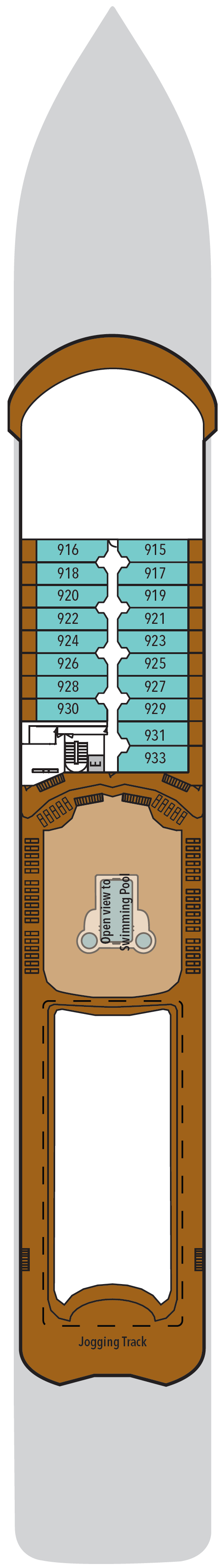 Deck plan for Deck 9