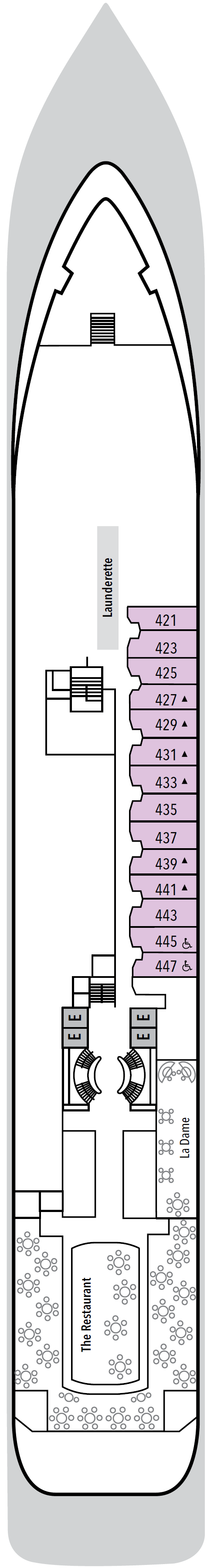 Deck plan for Deck 4