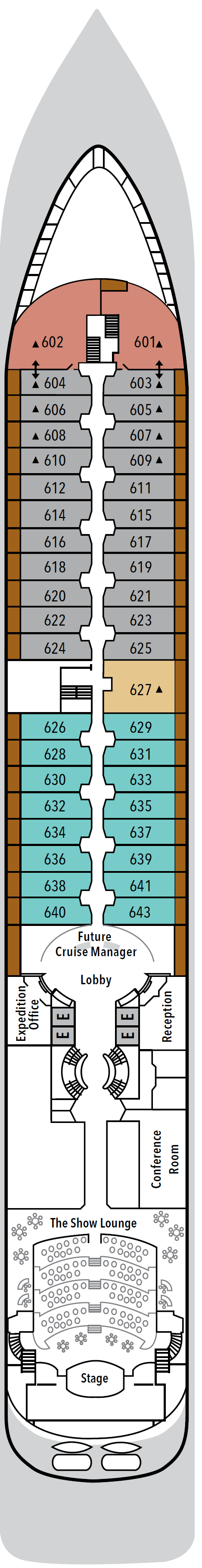 Deck plan for Deck 6