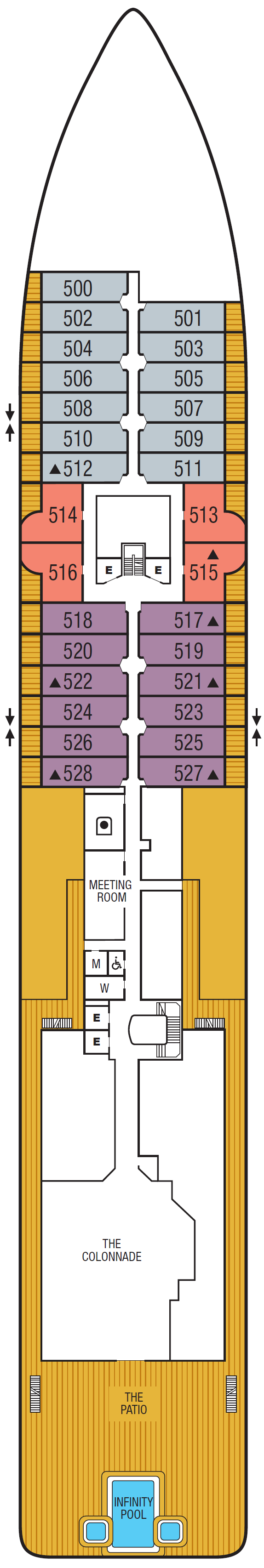 Deck plan for Deck 5