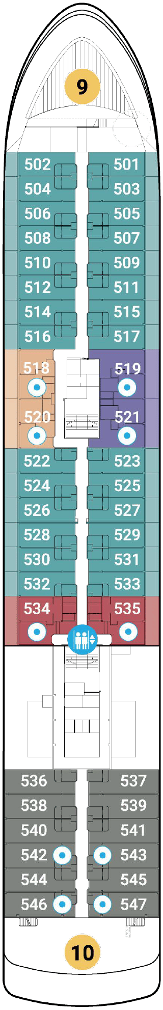 World Voyager deck plan — Deck 5