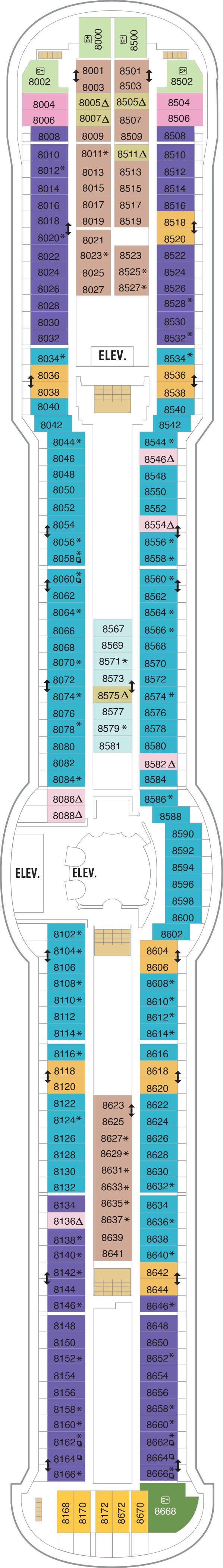 Deck plan for Deck 08