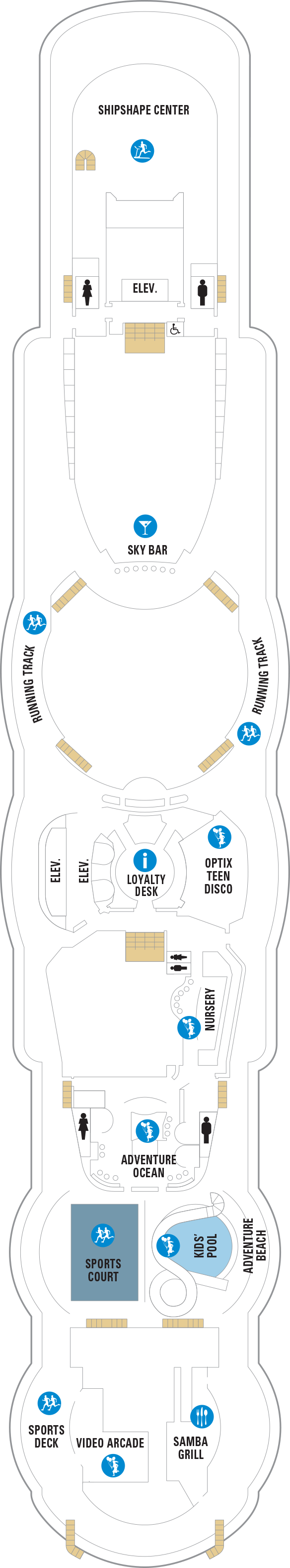 Deck plan for Deck 12