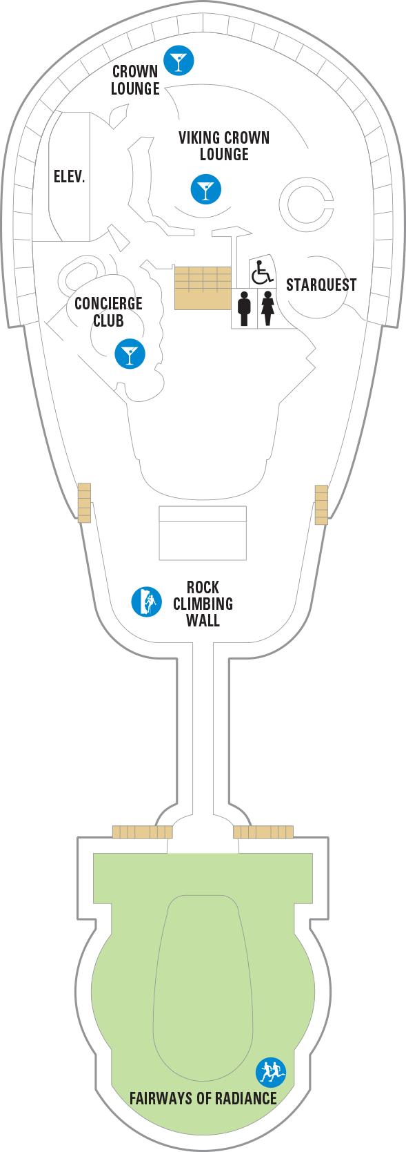 Deck plan for Deck 13
