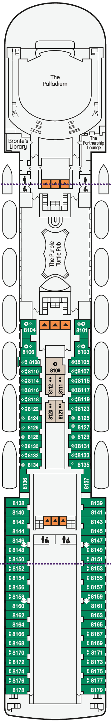 Deck plan for Boat Deck 8