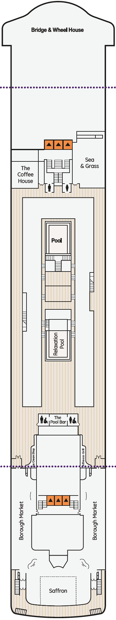 Deck plan for Lido Deck 12