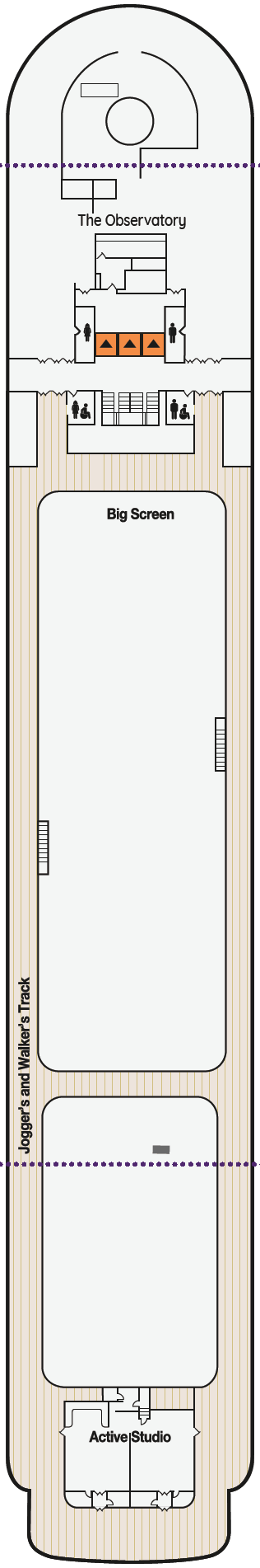 Deck plan for Sun Deck 14