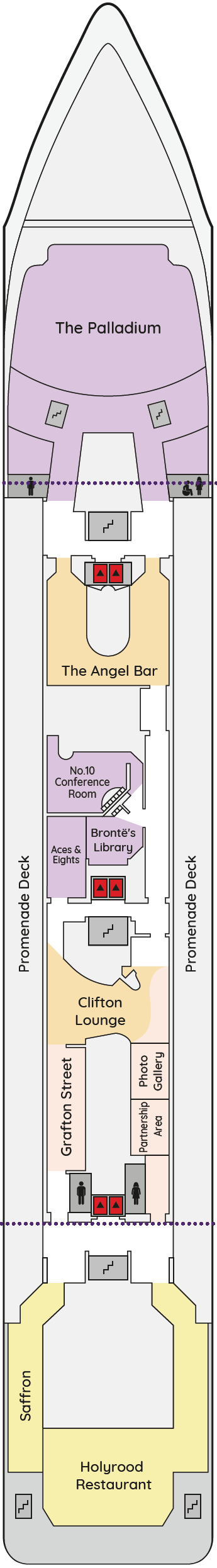 Deck plan for Promenade Deck 6