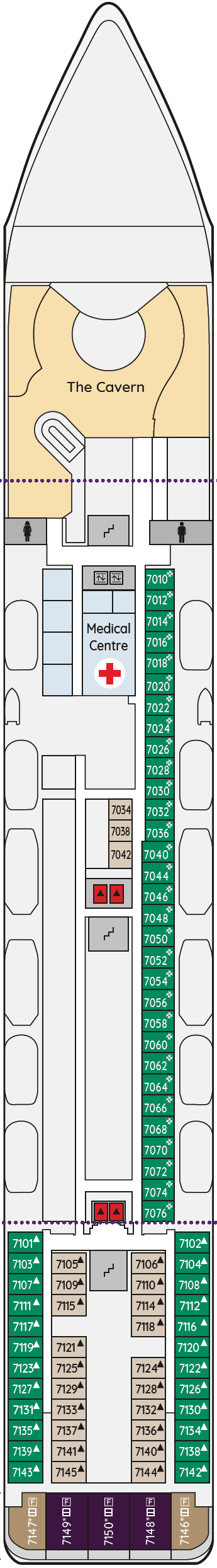 Deck plan for Boat Deck 7
