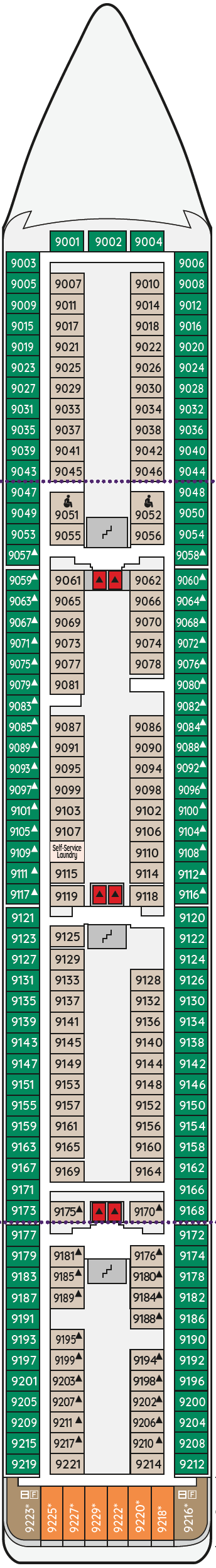 Deck plan for Consulate Deck 9