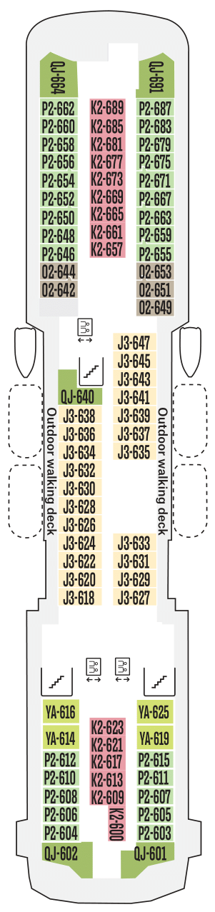 Deck plan for Deck 6