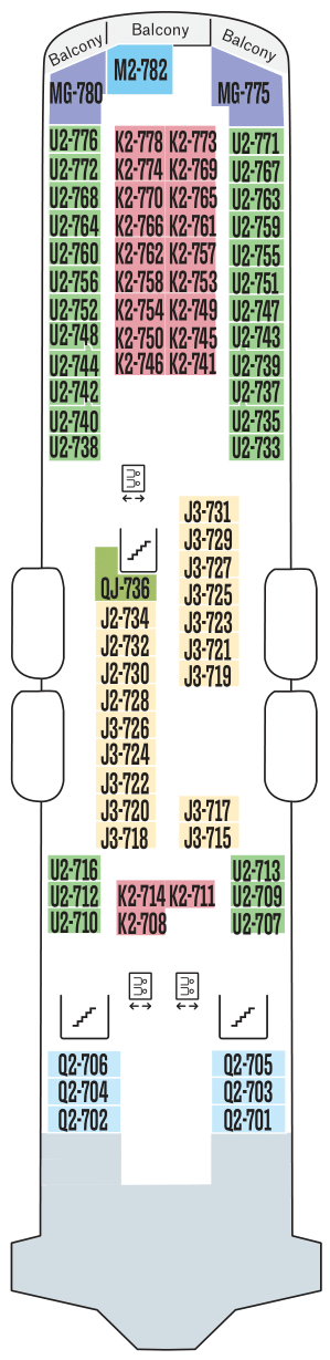 Deck plan for Deck 7
