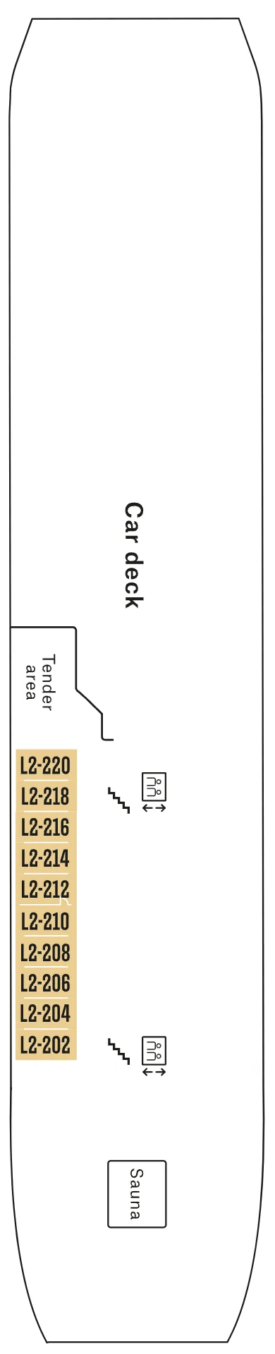 Deck plan for Deck 2