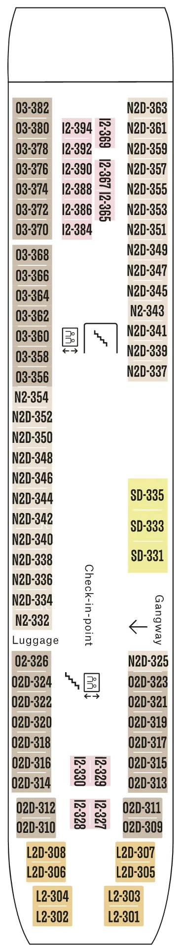 Deck plan for Deck 3