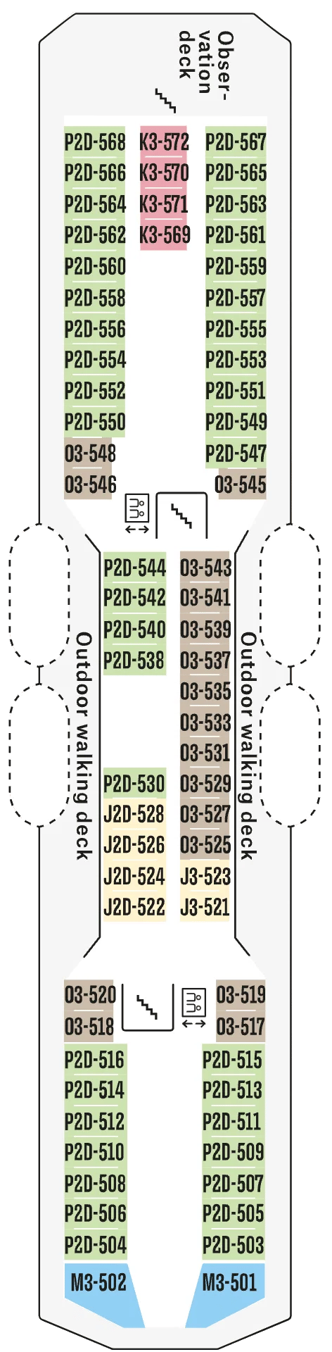 Deck plan for Deck 5