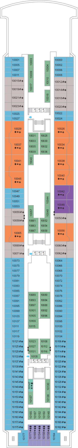 Deck plan for Deck 10