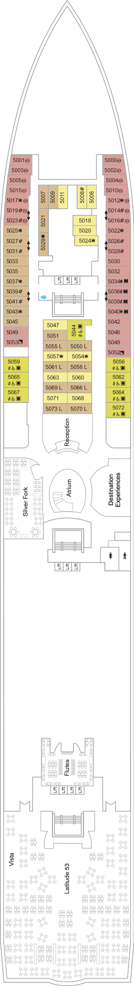 Deck plan for Deck 5
