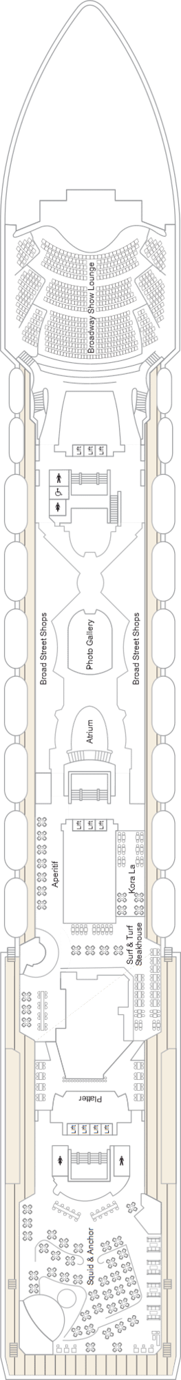 Deck plan for Deck 7