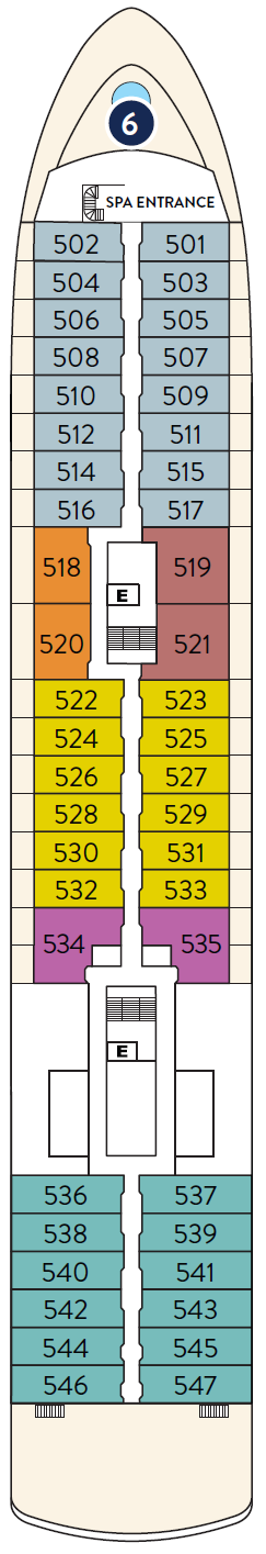 Deck plan for Deck 5