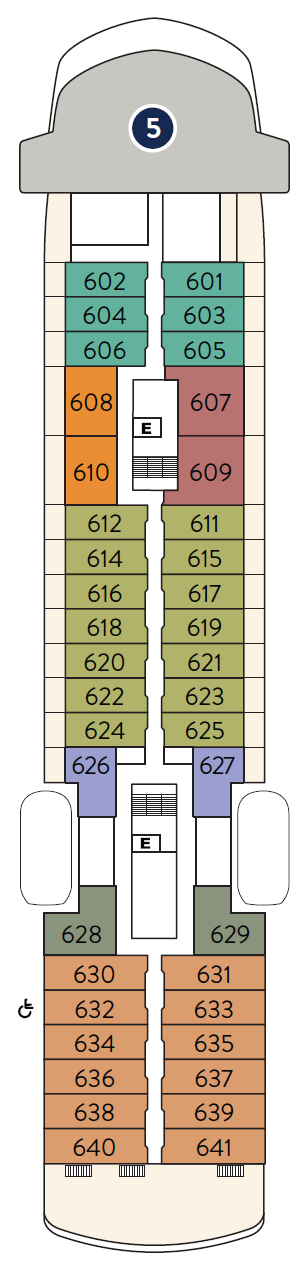 Deck plan for Deck 6