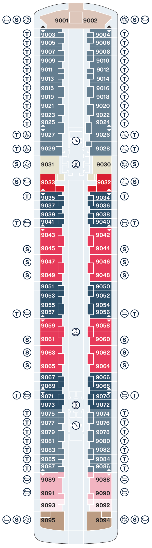 Deck plan for Deck 9