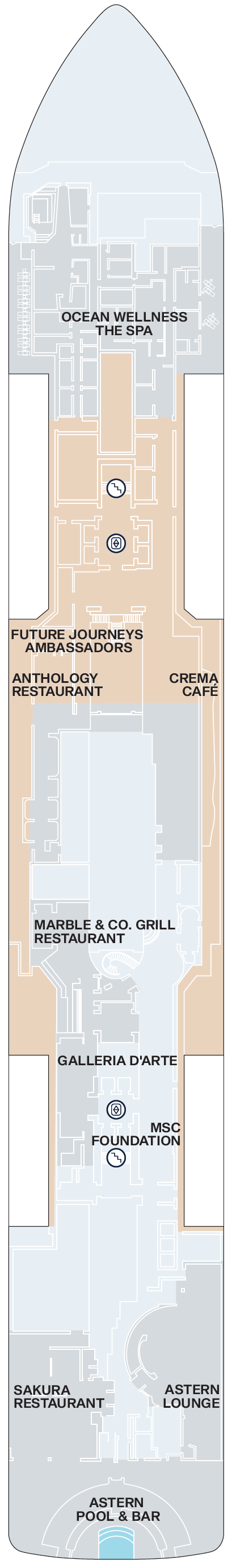 Deck plan for Deck 5