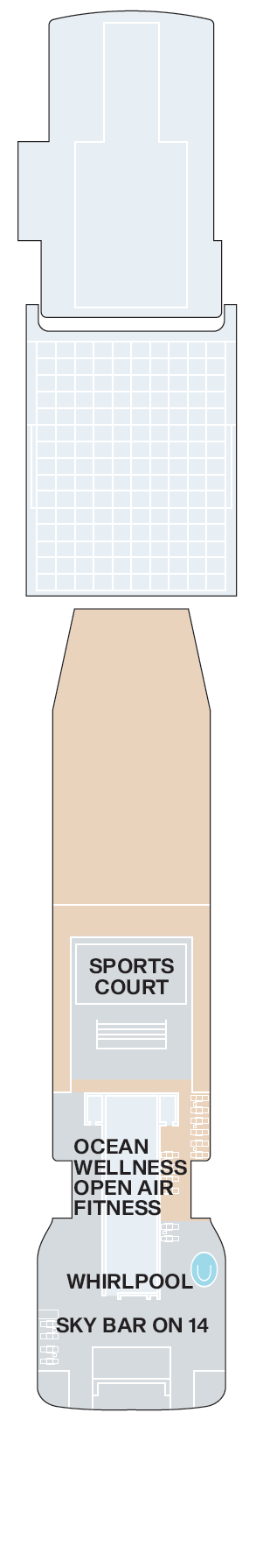 Deck plan for Deck 14
