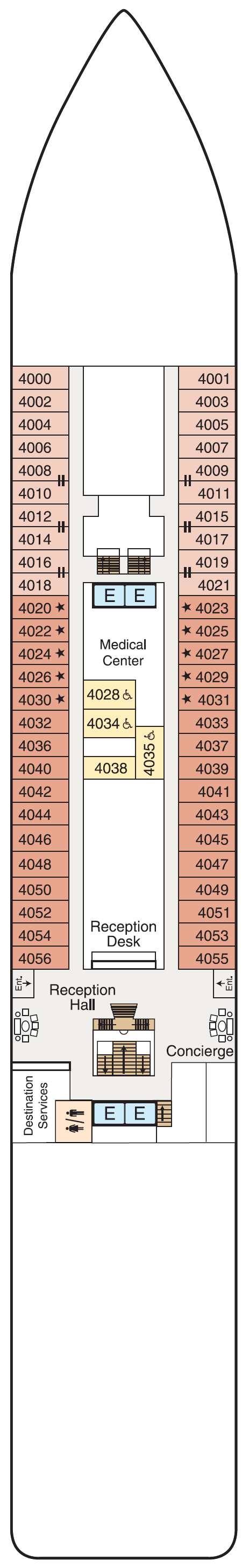 Deck plan for Deck 4