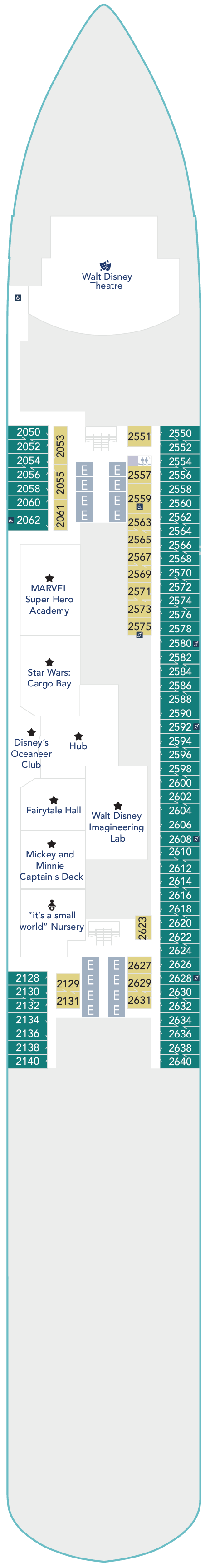 Deck plan for Deck 2