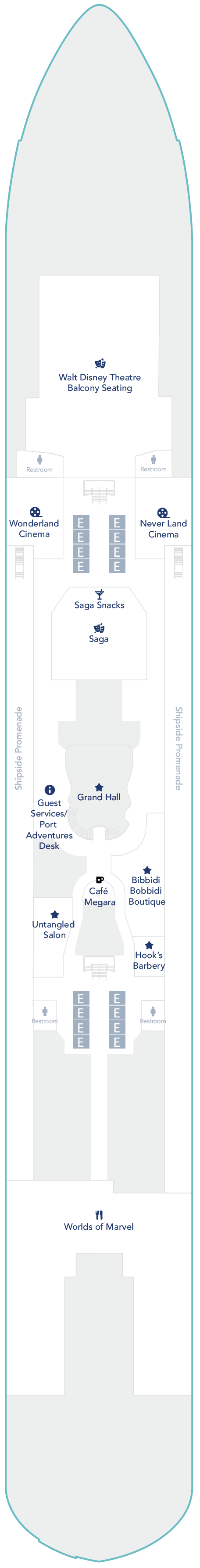 Deck plan for Deck 4