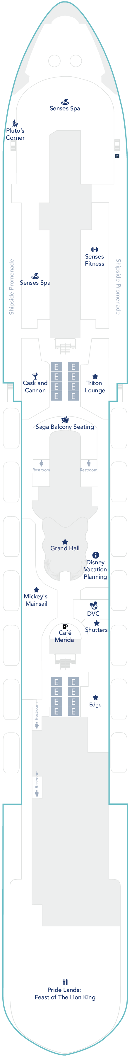 Deck plan for Deck 5