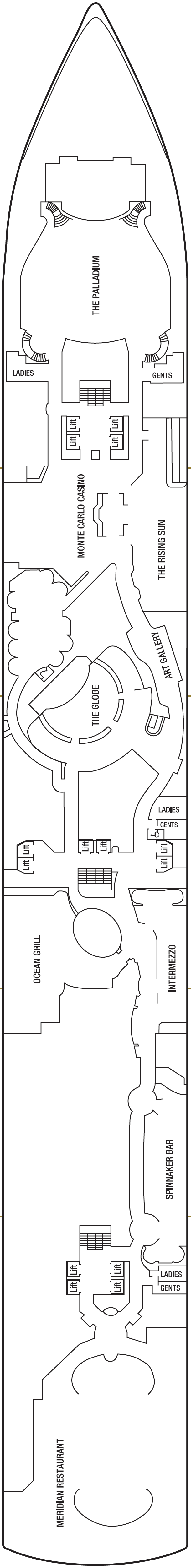 Deck plan for Deck 2 - F