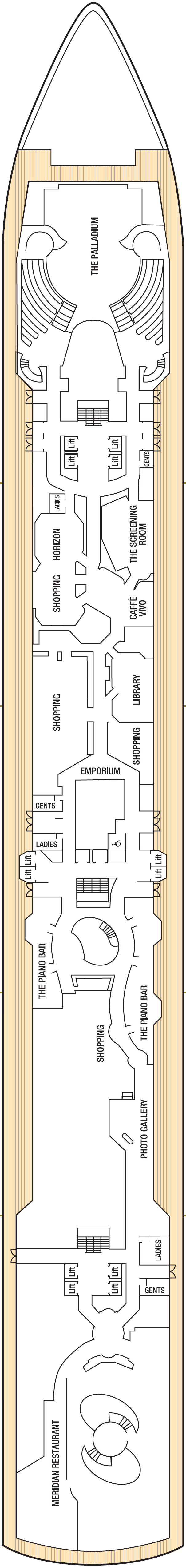 Deck plan for Deck 3 - Promenade