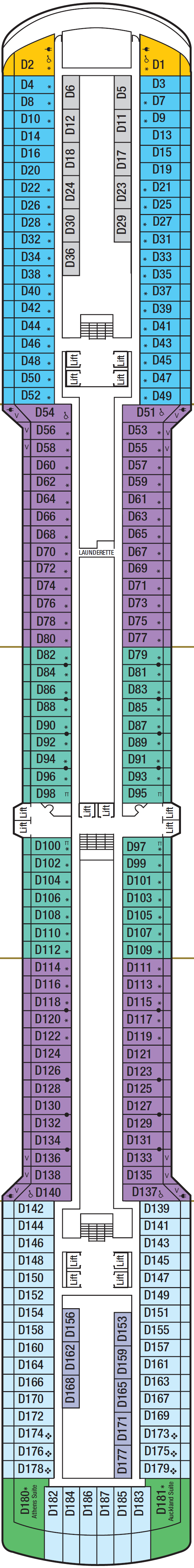 Deck plan for Deck 5 - D