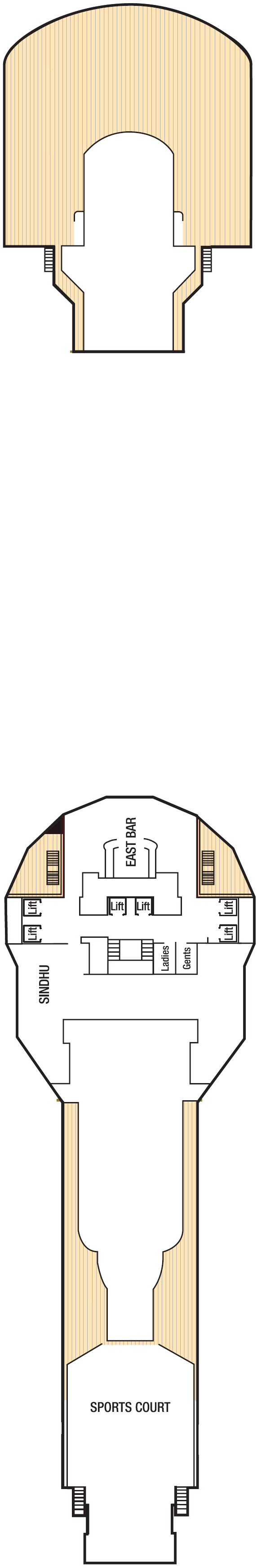 Deck plan for Deck 11 - Sky