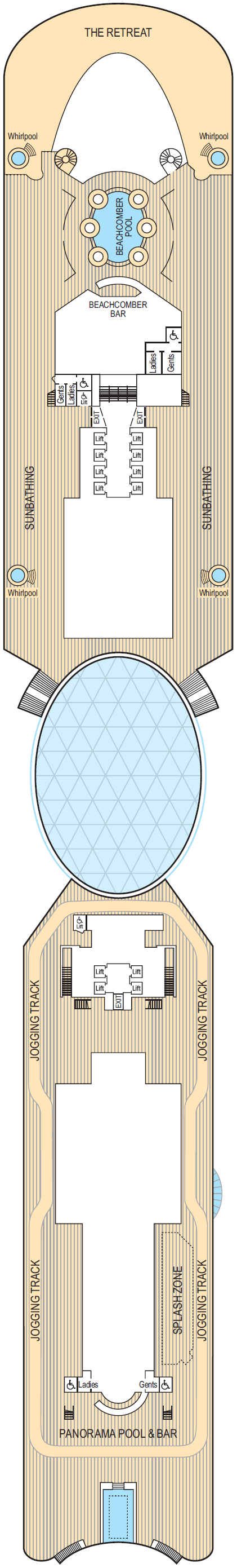 Deck plan for Deck 18 - Panorma
