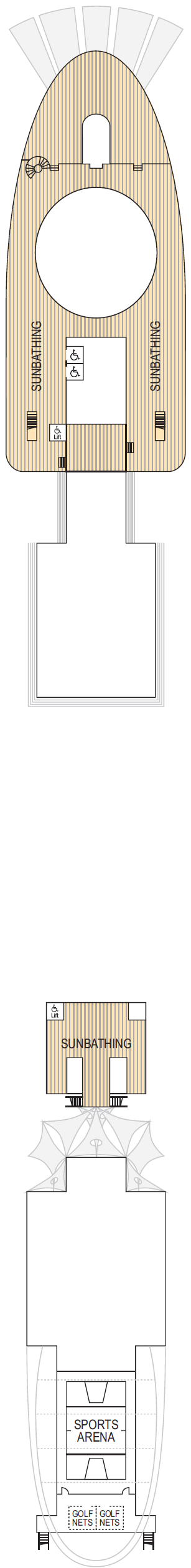 Deck plan for Deck 19 - Sky