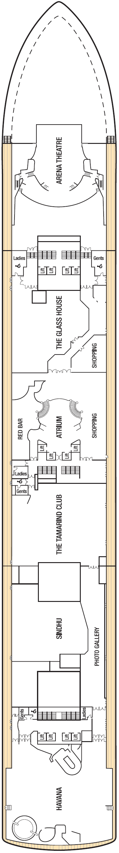 Deck plan for Deck 7 - Prom