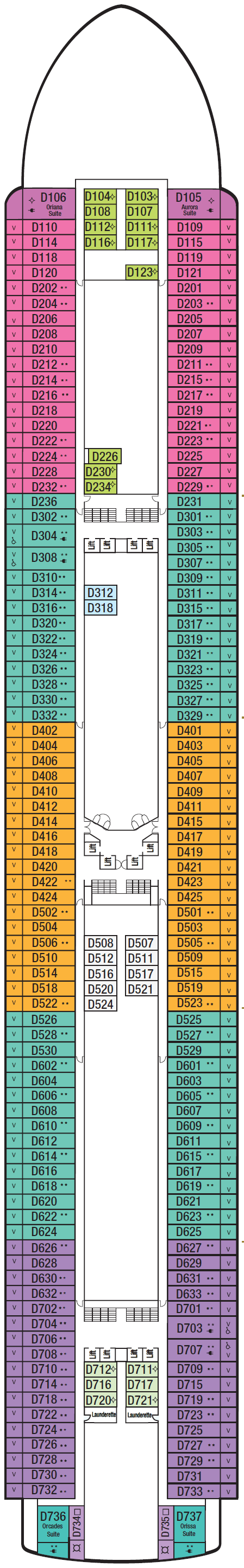 Deck plan for Deck 9 - D