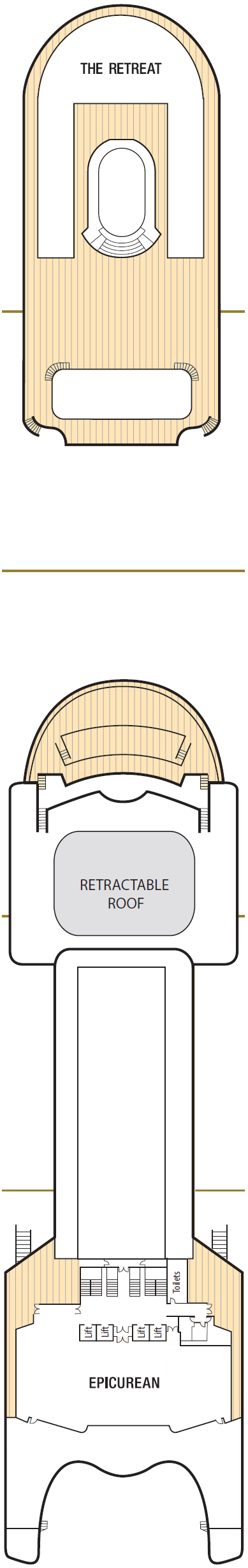 Deck plan for Deck 17 - Sports