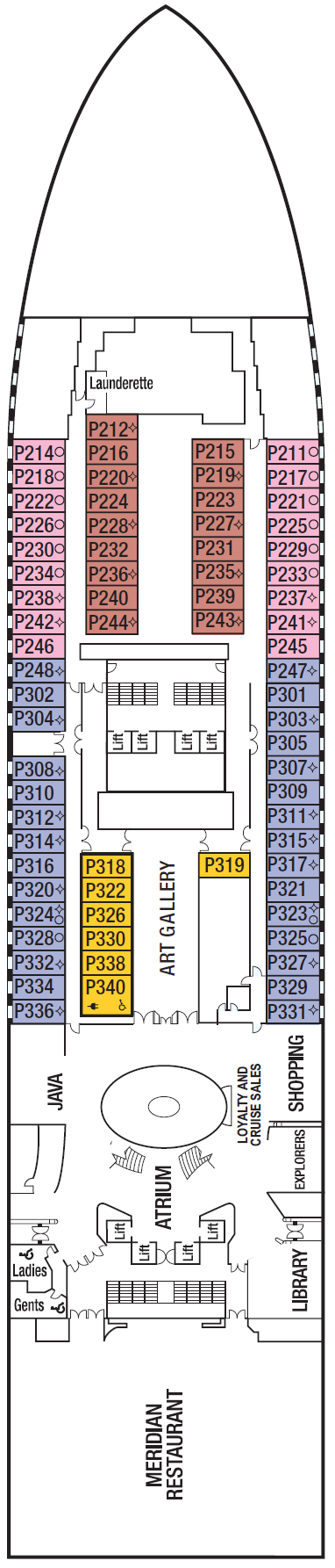 Deck plan for Deck 5 - P