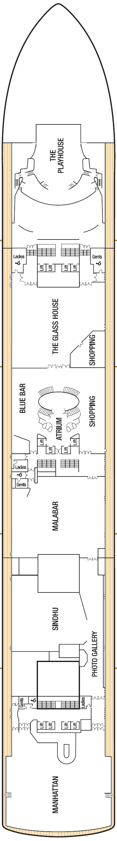 Deck plan for Deck 7 - Promenade