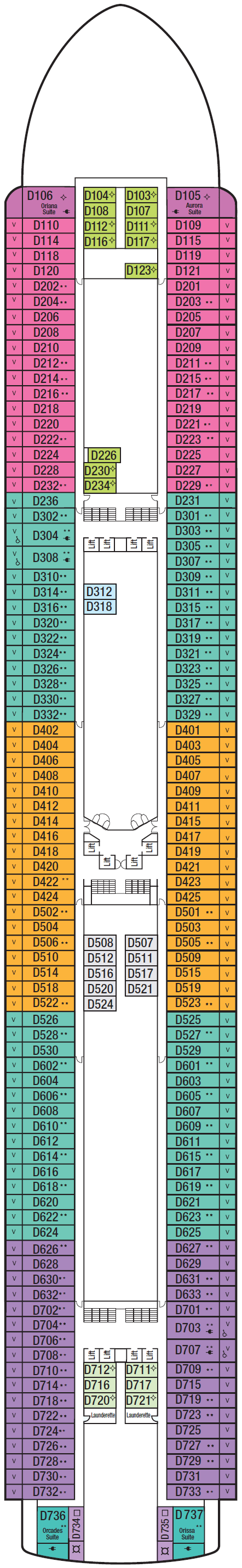 Deck plan for Deck 9 - D